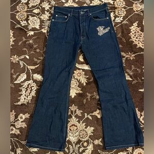 Off-White Dark Blue Flare Jeans